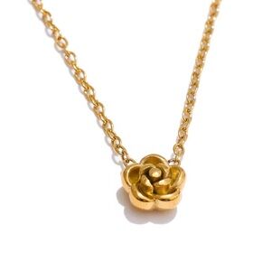 Rose Gold Floral Necklace